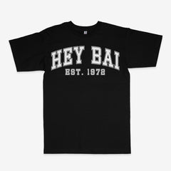 Hey Bai Black T-Shirt - White Print