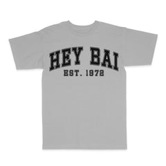 Hey Bai Grey T-Shirt - Black Print