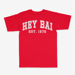 Hey Bai Red T-Shirt - White Print