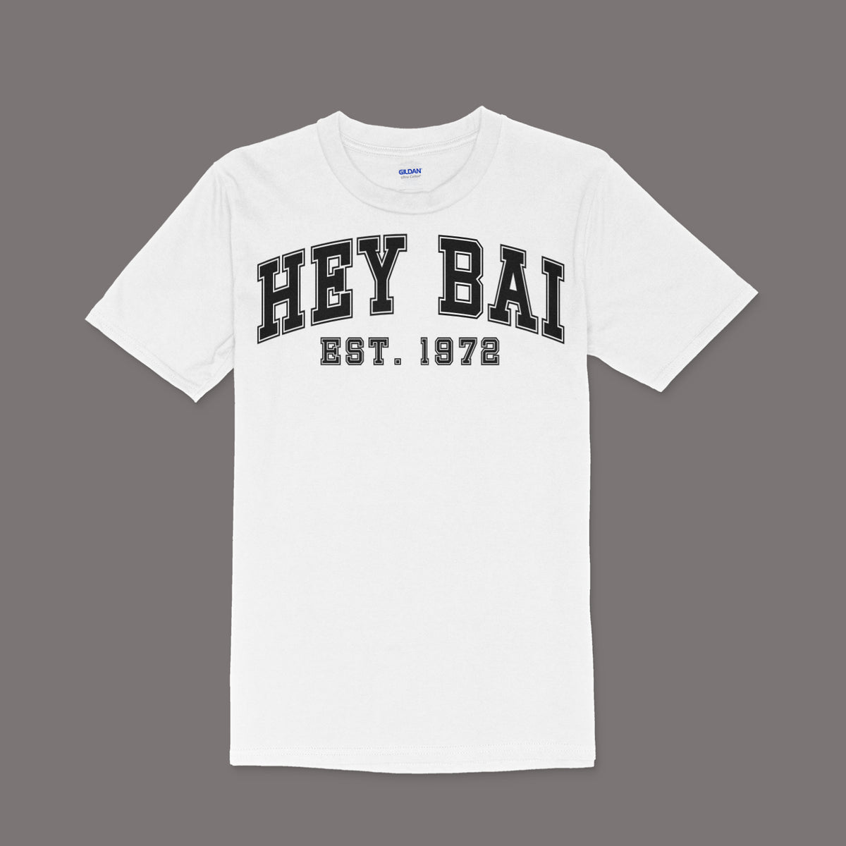 Hey Bai White T-Shirt - Black Print