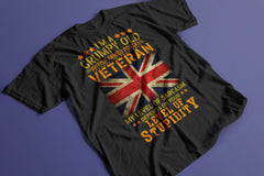 High Quality UK Armed Forces Veteran T-Shirt - I am a Grumpy Old Veteran (GOV1)