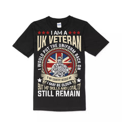 High Quality UK Armed Forces Veteran T-Shirt - I am a UK Veteran (GOV3)